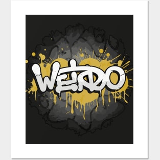 Weirdo | Minimalistic Graffiti Typography Art Posters and Art